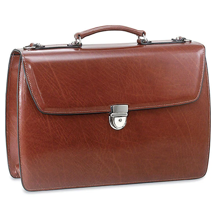 vegan leather briefcase for sustainable fashion -Jack Georges Elements Large Briefcase 4402