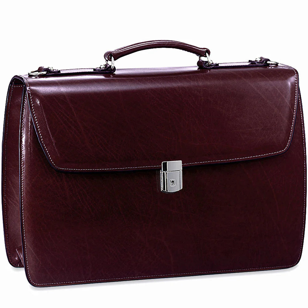 spacious briefcase for documents and laptops -Jack Georges Leather Elements Professional Briefcase - 4402