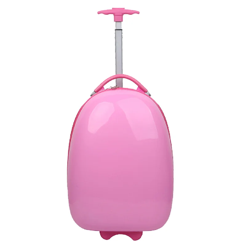 suitcase for family vacations with kids-Kids Rolling Pod Luggage in Pink