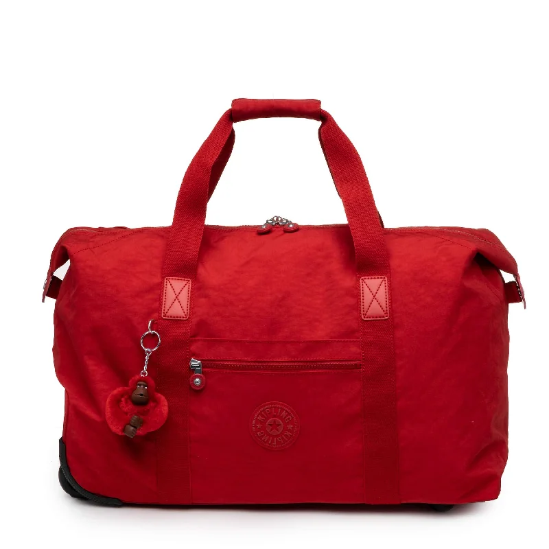 suitcase for rugged and durable travel-Kipling Art Wheeled Luggage, Carry On, Top Zip Closure, Cherry