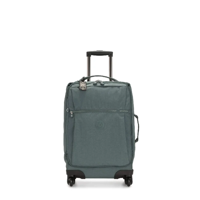 suitcase with laptop compartment-Kipling Unisex-Adult's Darcey Carry-On Wheeled Luggage, Light Aloe