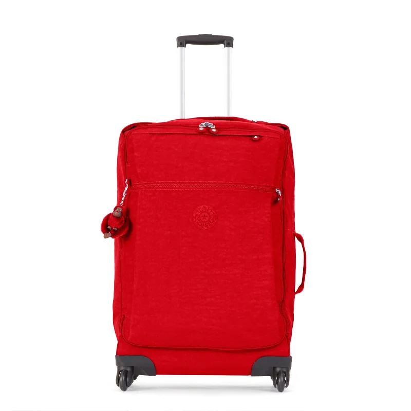 suitcase for travel-Kipling Unisex-Adult's Darcey Medium Carry-On Rolling Luggage, cherry tonal