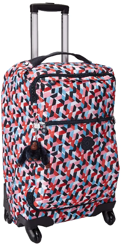 suitcase with adaptable features for travel-Kipling Women's Darcey Small Carry-On Rolling Luggage, Forever Tiles