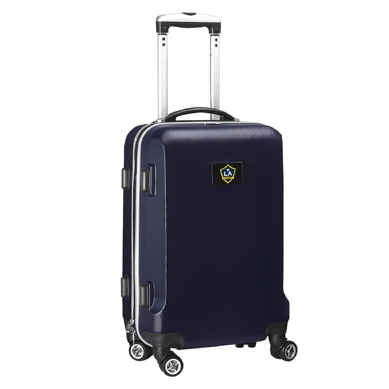 suitcase for storing delicate items securely-LA Galaxy 21" Carry-On Hardcase Spinner- Navy