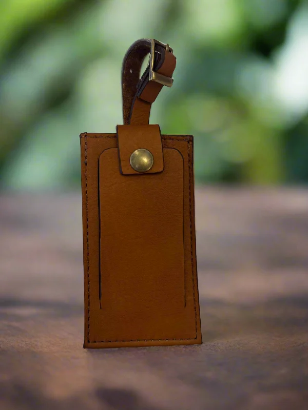 suitcase for efficient travel planning-Leather Luggage Tag