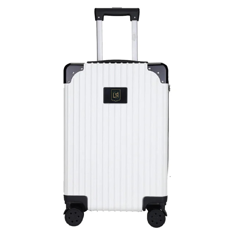 suitcase for backpackers-Los Angeles FC 21" Exec 2-Toned Carry On Spinner -WHITE