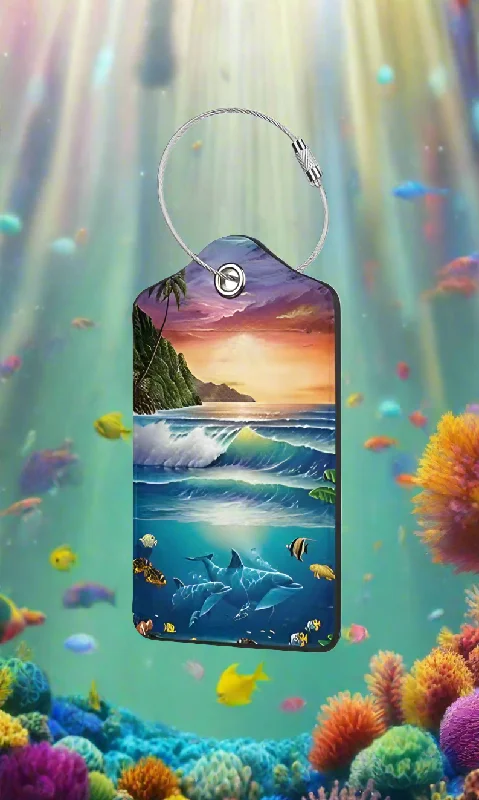 suitcase with sleek and sophisticated design-Luggage Tag- Sea Creatures Collection