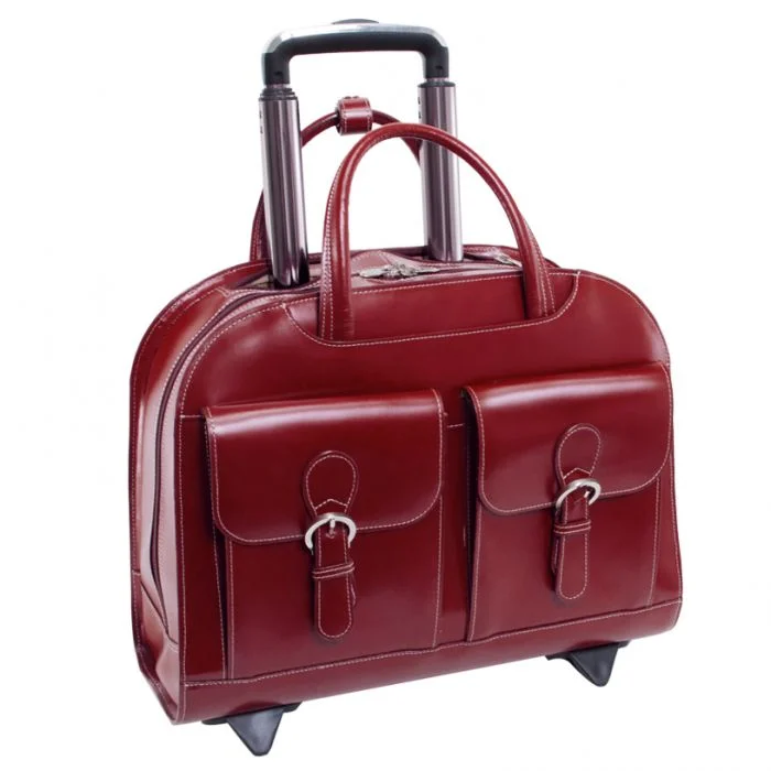 travel-friendly briefcase with removable laptop sleeve -McKlein USADAVIS*