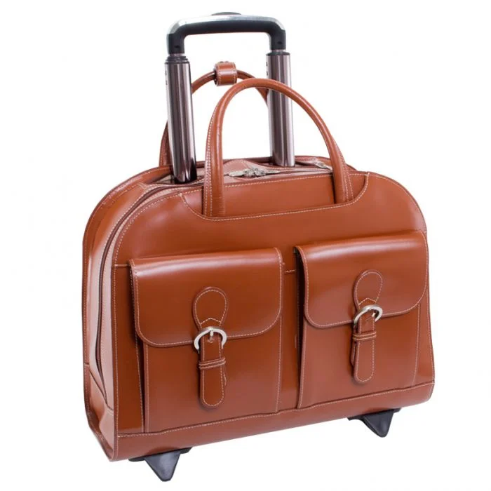 sleek business briefcase with easy access for commuting professionals -McKlein USADAVIS*