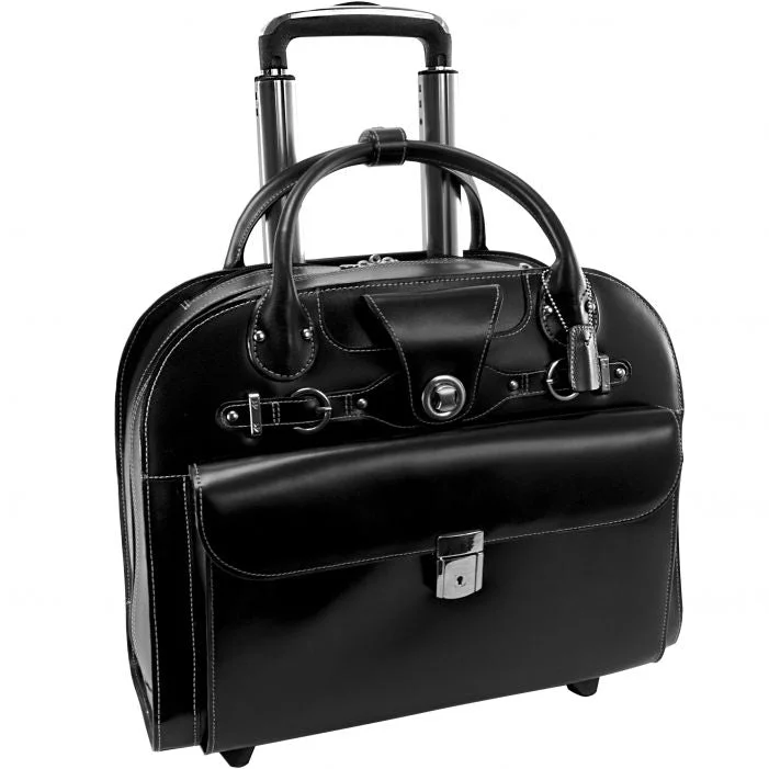 leather briefcase with elegant stitching and high-quality leather -McKlein USAEDGEBROOK