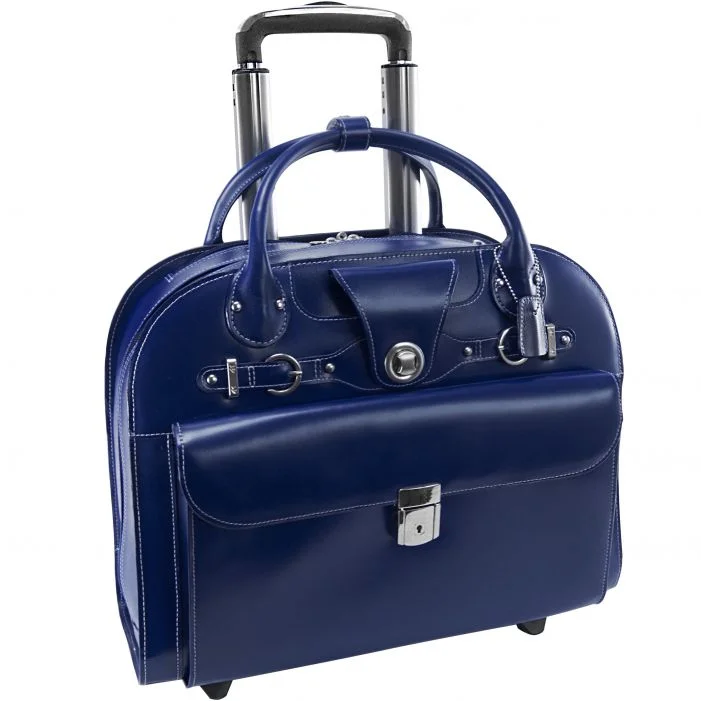 stylish briefcase with front zippered pockets for business essentials -McKlein USAEDGEBROOK