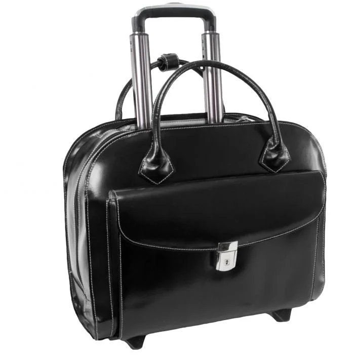 practical leather briefcase with easy-to-adjust compartments -McKlein USAGRANVILLE