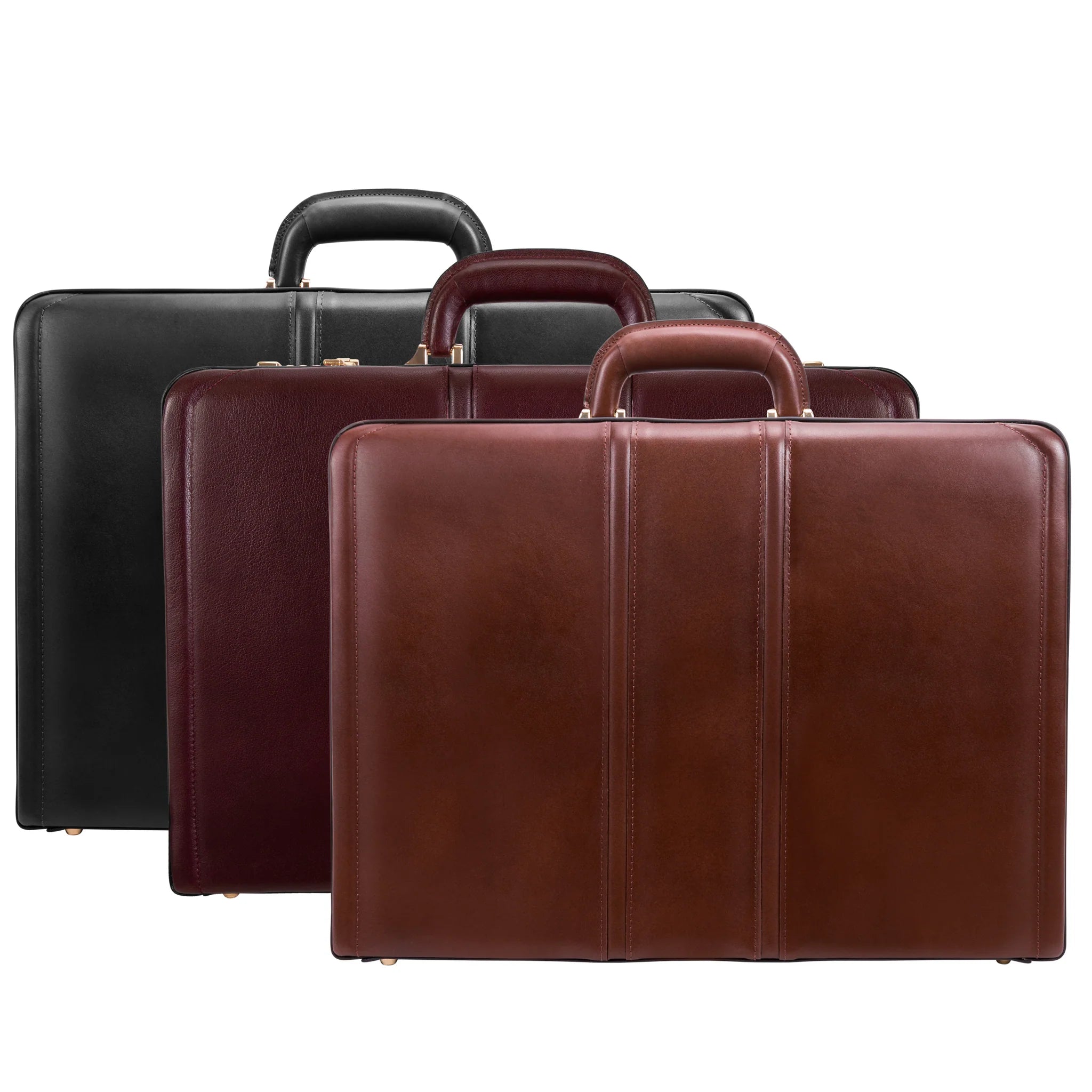 slim briefcase with modern design for men -McKleinUSA COUGHLIN | 4.5” Leather Expandable Attaché Briefcase