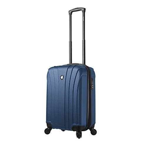 suitcase with removable accessories-Mia Toro Italy Nicosia Hardside Spinner 20" Carry-On, Blue