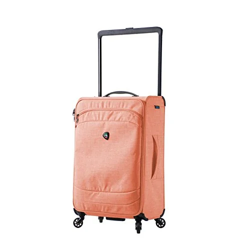 suitcase for airline travel-Mia Toro M1127-24In-Org Italy Kitelite Strato Softside 24 Inch Spinner, Orange