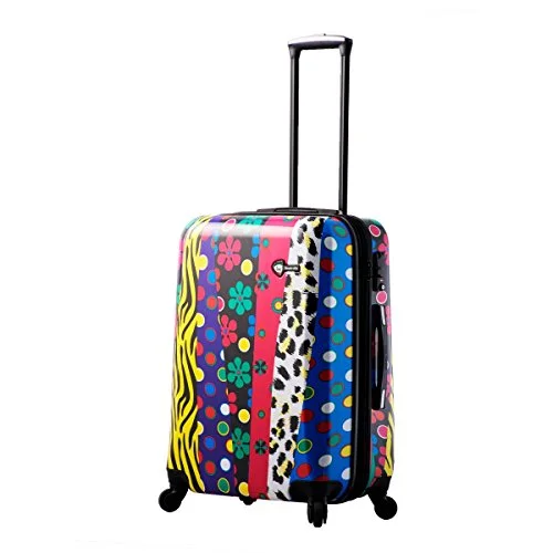 suitcase for custom packing organization-Mia Toro Pop Fiore Hardside 24 Inch Spinner, Multi