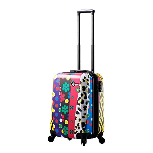 suitcase for convenient packing-Mia Toro Pop Fiore Hardside Spinner Luggage Carry, Multi