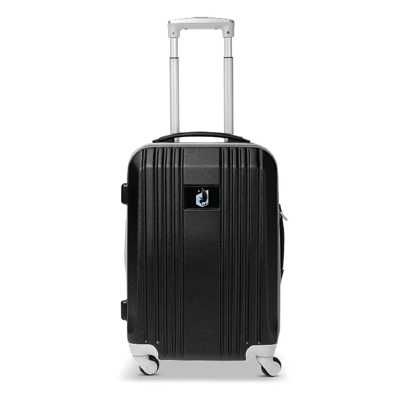 suitcase for road-trip essentials-Minnesota United FC 21" Two-Tone Carry On Spinner Luggage- GRAY