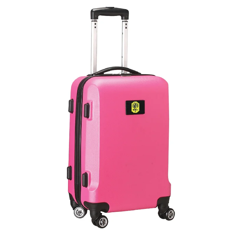 suitcase for perfect vacation packing-Nashville SC 21"Carry-On Hardcase Spinner- Pink