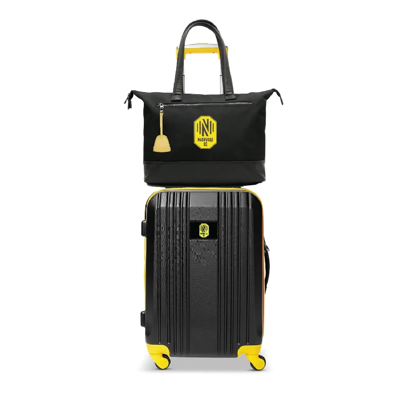 suitcase for solo travel-Nashville SC Tote Bag and Luggage Set -YELLOW