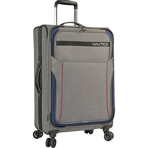 suitcase with internal dividers for easy organization-Nautica Naval Yard 19 Inch Carry On Expandable Spinner Suitcase