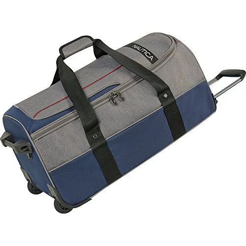 suitcase with durable outer casing-Nautica Naval Yard 24 Inch Wheeled Duffle