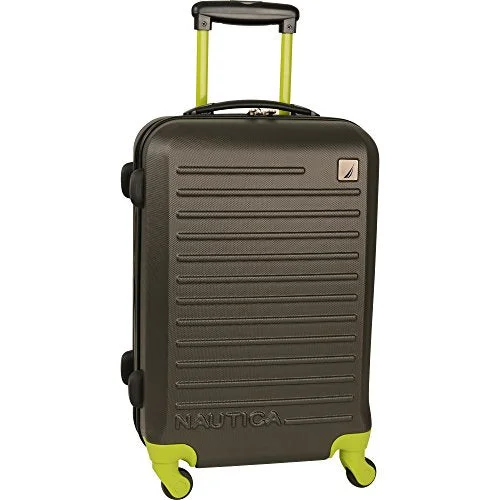 suitcase for comfortable and easy packing-Nautica Tide Beach 21 Inch Hardside Spinner Suitcase (Classic Gray)