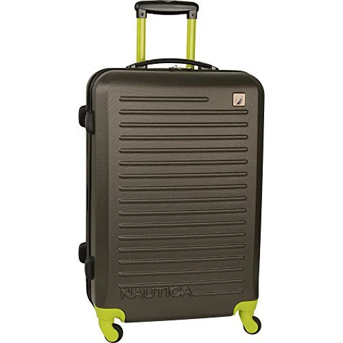 suitcase for personal travel gear-Nautica Tide Beach 25 Inch Hardside Spinner Suitcase (Classic Grey)