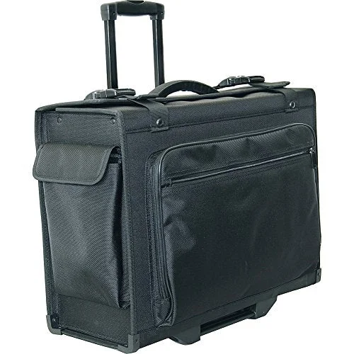 suitcase with easy-to-use locking mechanism-Netpack 20" Hard Side Rolling Computer Catalog Case (Black)