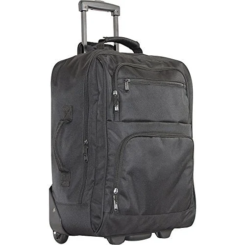 suitcase with waterproof zippered compartments-Netpack 20" Travel Upright (Black)