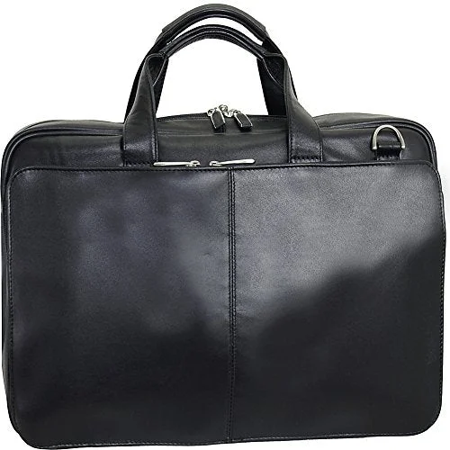 suitcase for road trips and adventures-Netpack Leather Laptop Business Case (Black)