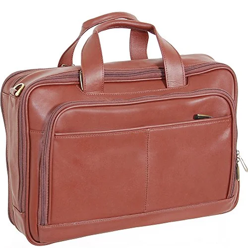 suitcase for small storage spaces-Netpack Leather Laptop Business Case (Brown)