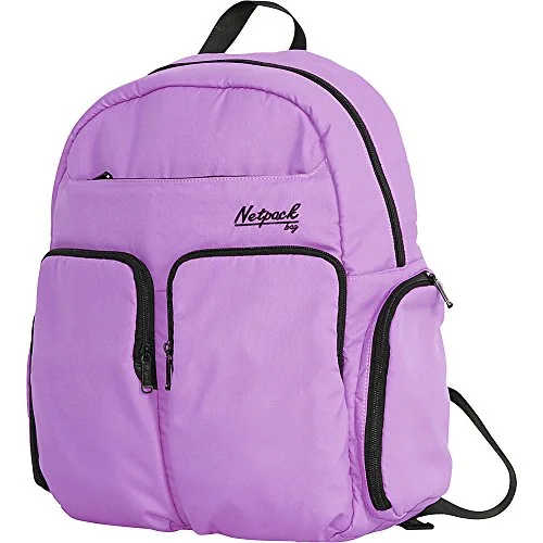 suitcase with comfortable padding-Netpack Soft Lightweight Day Pack With Rfid Pocket (Purple)