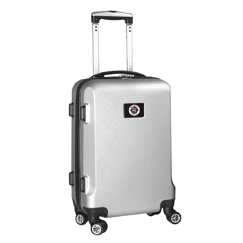 suitcase for storing sports and travel gear-New England Revolution 21" Carry-On Hardcase Spinner- Silver