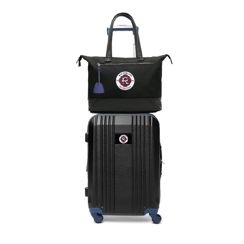 suitcase for small storage spaces-New England Revolution Tote Bag and Luggage Set -NAVY