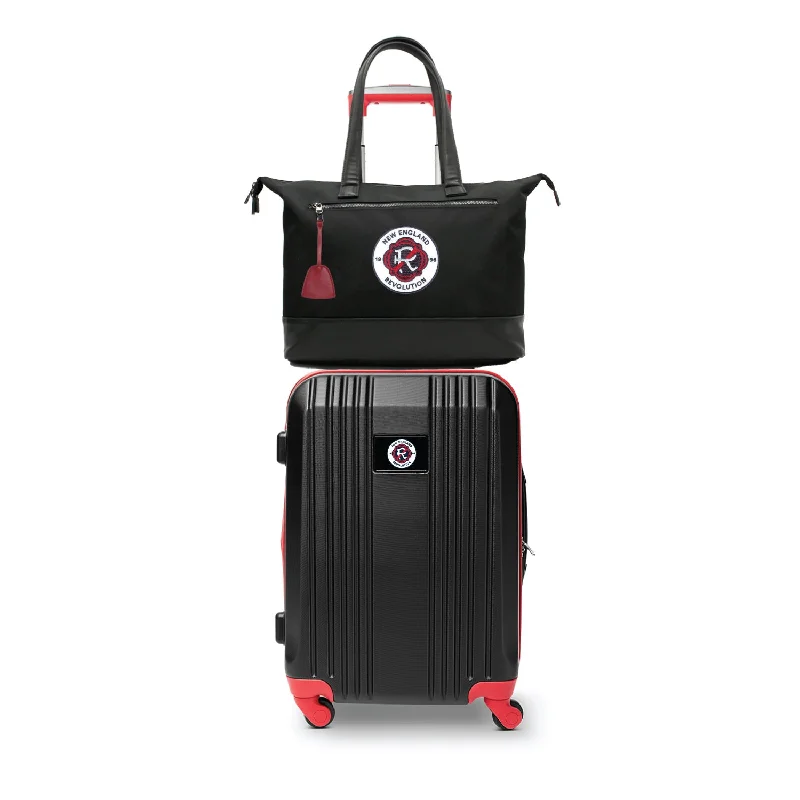 suitcase with smooth gliding mechanism-New England Revolution Tote Bag and Luggage Set -RED