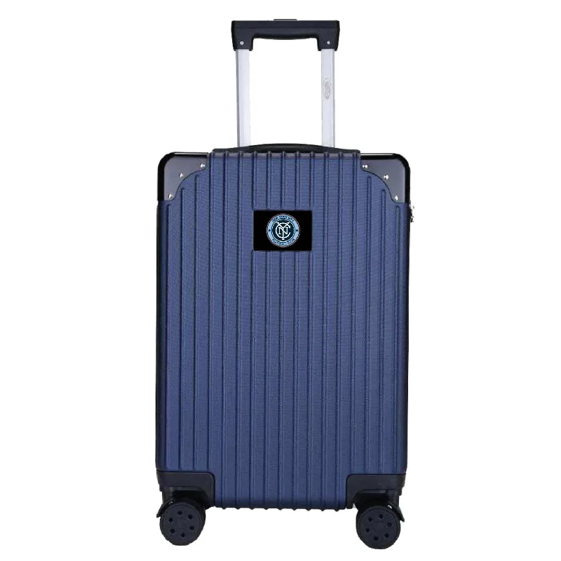 suitcase with a unique design-New York City FC 21" Exec 2-Toned Carry On Spinner -NAVY