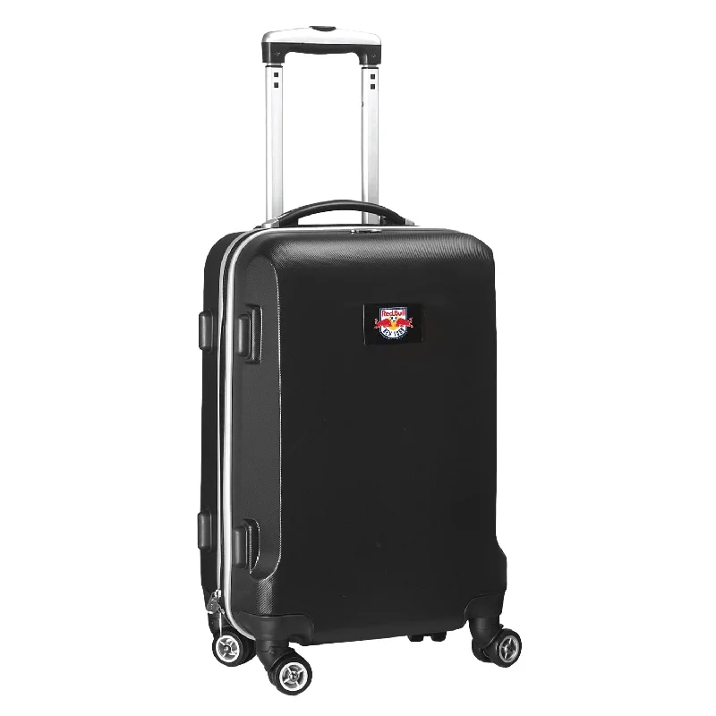 luxury suitcase for travelers-New York Red Bulls 21"Carry-On Hardcase Spinner- Black