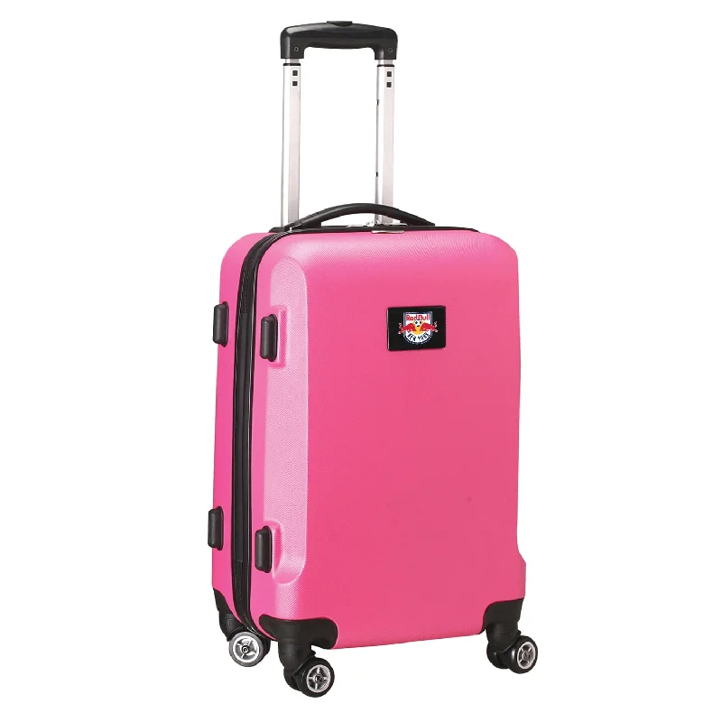 suitcase for ultimate organization-New York Red Bulls 21"Carry-On Hardcase Spinner- Pink