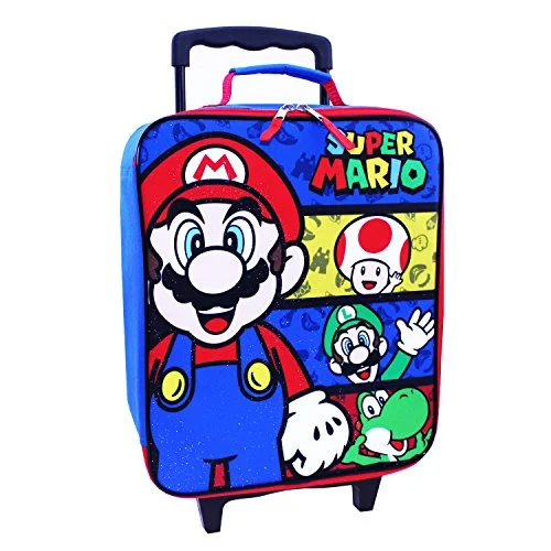 suitcase with laptop compartment-Nintendo Boys' Mario Pilot Case, Blue