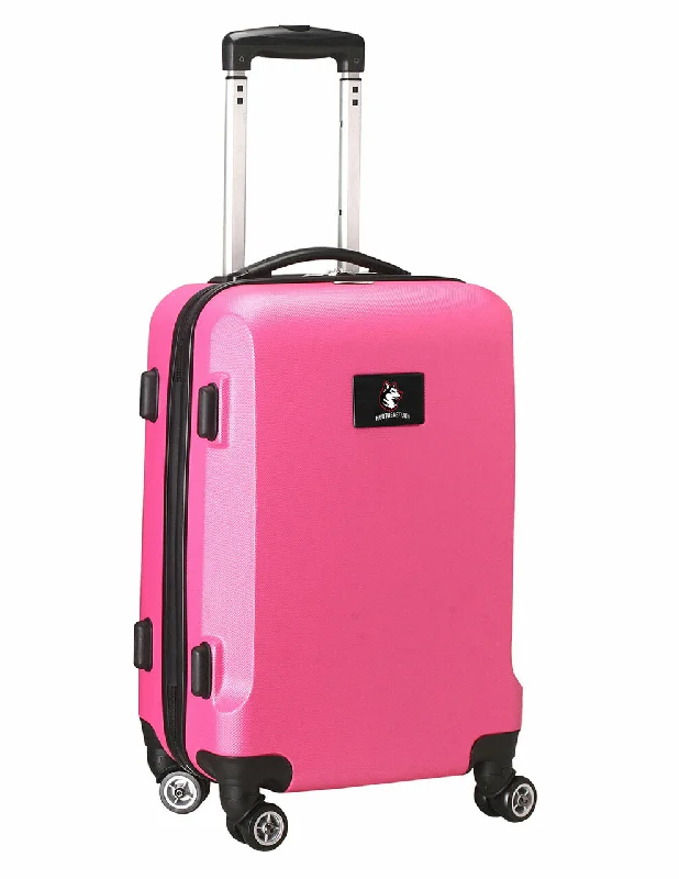 suitcase with shock-absorbing wheels-North eastern Huskies 20" Pink Domestic Carry-on Spinner