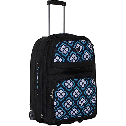 suitcase for storing clothing-Nuo Chloe Dao 21" Carry On Trolley (Blue Lotus)