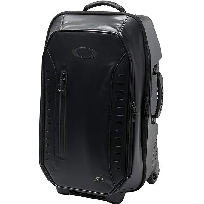 suitcase with a unique design-Oakley Mens Men's FP 45L Roller, Blackout, One Size