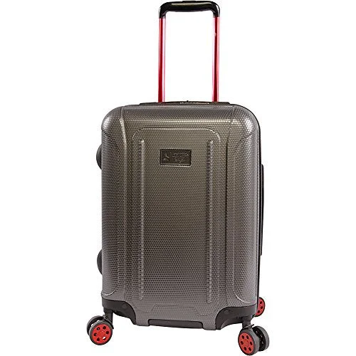 suitcase with flexible packing options-Original Penguin Crest 21" Hardside Carry-On Spinner Luggage, Charcoal