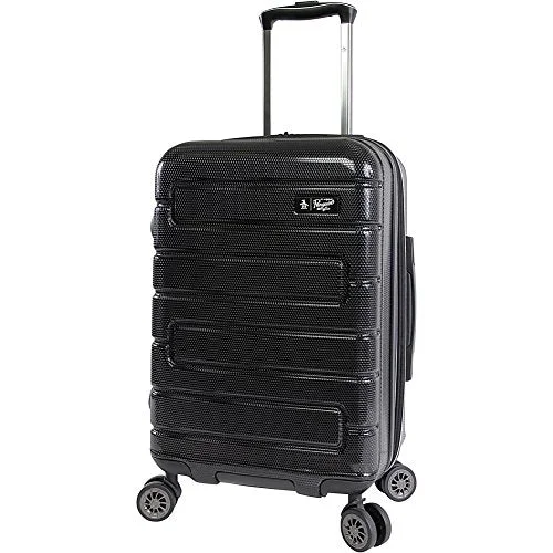 suitcase for extreme weather conditions-Original Penguin Crimson 21" Hardside Carry-On Spinner Luggage, Black