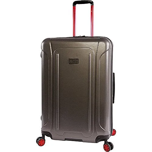 suitcase for weekend getaways-Original Penguin Luggage Crest 29" Hardside Check In Spinner, Charcoal