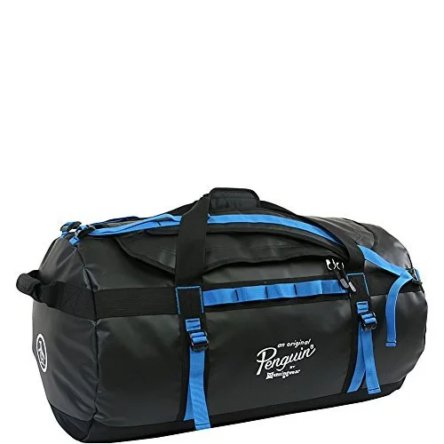 travel suitcase for women-Original Penguin Luggage Large Duffel Bag, Black/Blue, One Size