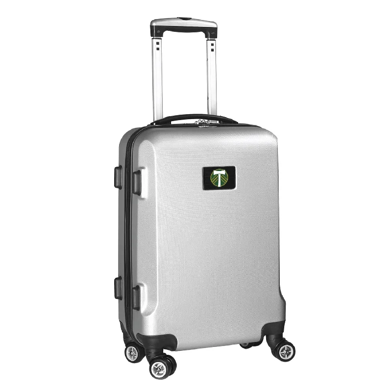 suitcase with smooth gliding wheels-Orlando City SC 21" Carry-On Hardcase Spinner- Silver