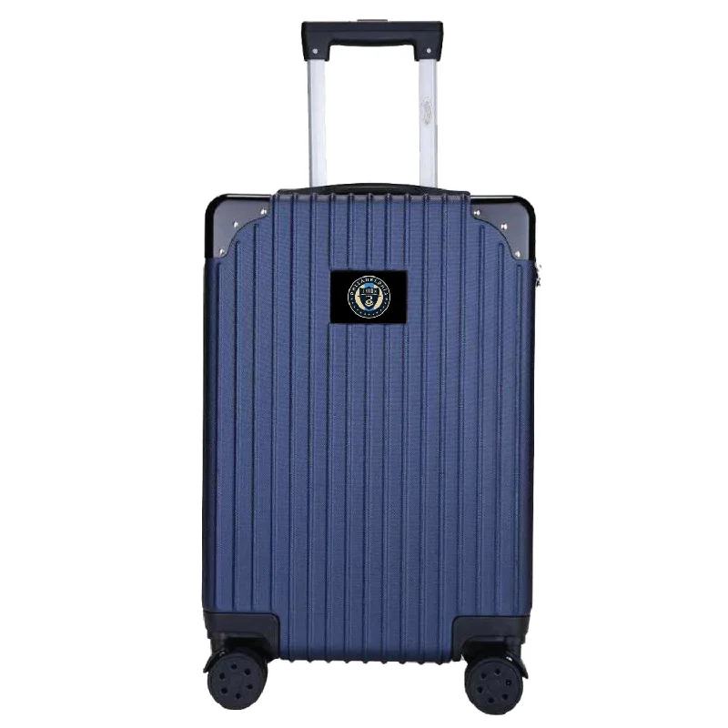 suitcase for gym and fitness enthusiasts-Philadelphia Union 21" Exec 2-Toned Carry On Spinner -NAVY