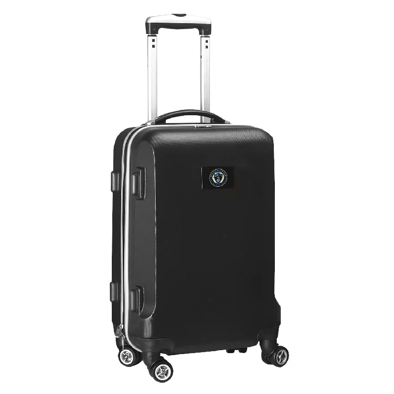 suitcase for weekend getaways-Philadelphia Union 21"Carry-On Hardcase Spinner- Black